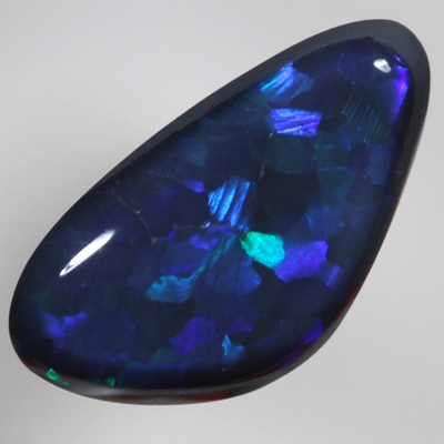 SOLID BLACK OPAL Flags of bright turquoise over royal blue